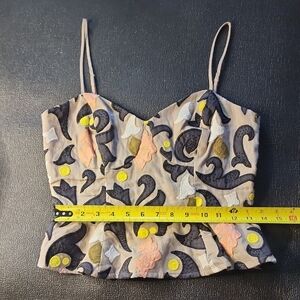 Banana Republic Embroidered Camisole in Black, Pink, and Yellow
